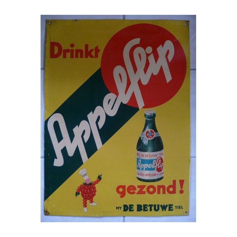 Reclamebord 'Drinkt Appelflip'